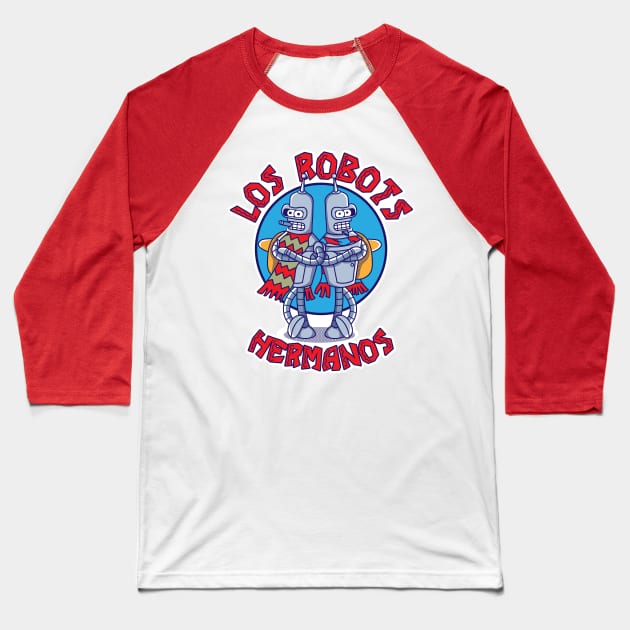 Los Robots Hermanos Baseball T-Shirt by carloj1956